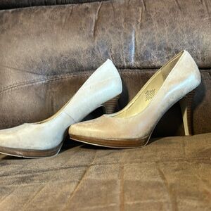 Nine West nude heels.